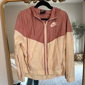 Nike Women's Two-Tone Jacket - Cream and Pink